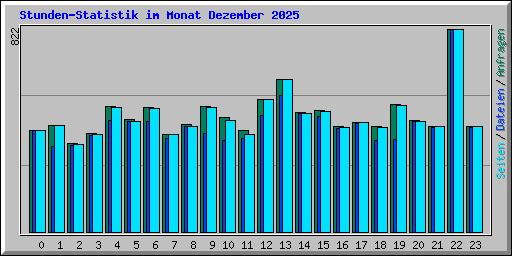 Stunden-Statistik im Monat Dezember 2025
