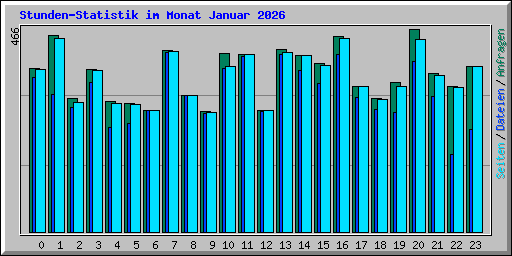Stunden-Statistik im Monat Januar 2026
