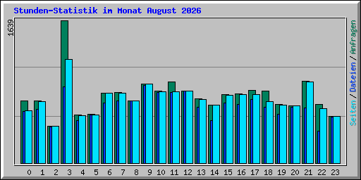 Stunden-Statistik im Monat August 2026